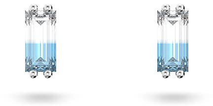 Swarovski Stilla Ohrstecker, Rhodinierte Damenohrringe mit Zweifarbigen Kristallen im Kissenschliff