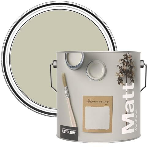 Rust-Oleum ultra strapazierfähige, extra deckende, abwaschbare, hellgrau matte Wandfarbe - Dämmerung 2,5 Litres
