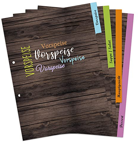 PRICARO Ordner-Register Mediterran, A4, 4 teilig