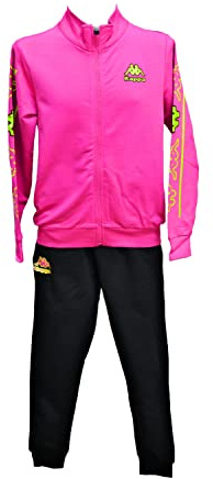 Kappa Sommarpojkedräkt – sommardräkt för barn – herr och dam – overall för pojkar – lätt träningsoverall för barn, 8045T0030 Fuchsia, 8 anni