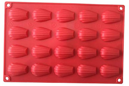 Moule Silicone Cuisson Bagima 30 * 20 * 2 20 Cavités Silicone Madeleine Moule Antiadhésif Gâteau Moule Outil De Cuisson pour DIY Gâteau Fait Maison Bonbons