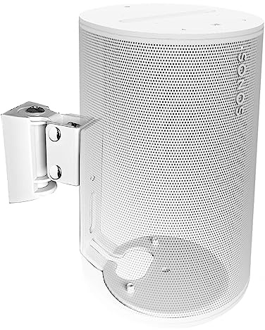 EMAQUIN Wall Mount Bracket for Sonos Era 100/Era 100 SL Speaker (Swivel and Tilt,Sturdy Metal,Enduring Paint Finish,Easy to intall,Compatible with Sonos Era 100/Era 100 SL,Single pc,White)