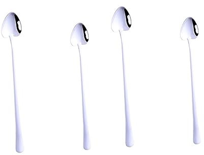 BESTonZON 4 Stück Kaffeerührlöffel Kaffeelöffel Umrühren Metalllöffel Dessertlöffel Kaffee Tee Herzlöffel Espressolöffel Dekorativer Löffel Heiße Teelöffel Herzförmig Liebhaber Zuckerlöffel