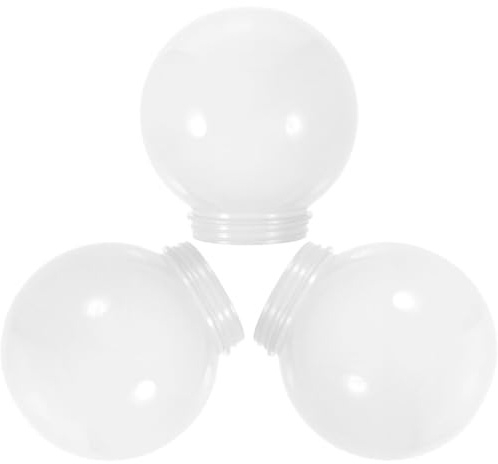EXCEART Paralume Sfera in Acrilico Bianco 3 Pezzi Lampada Sfera 7.5cm Facile da Installare e Rimuovere per Camera e Decorazione Hotel