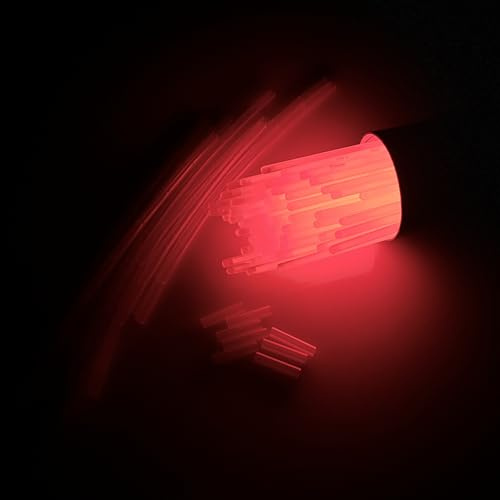 KNIXS Knicklichter- 100 Stück Leuchtstäbe - Rot inkl. 2D Verbinder für Partyspaß
