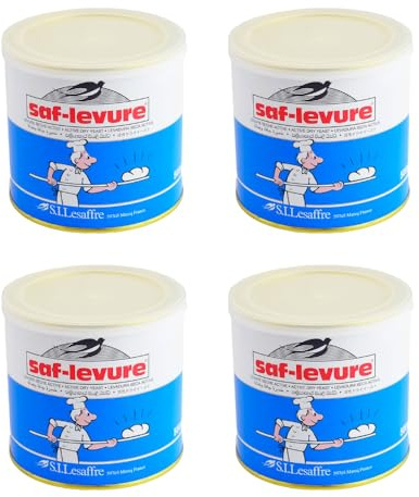 Saf Levure Active Dried Yeast 4X500g Boost Gluten Network, Improve Elasticity, and Intensify Bread Aroma with Glutathione-Enriched Yeast Cells (NP)