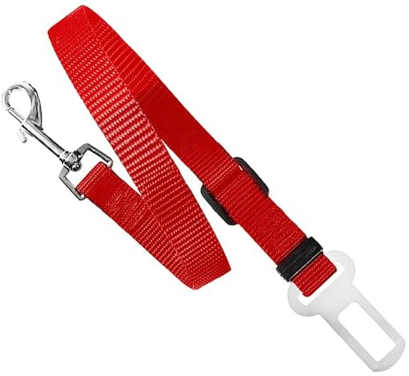 Ceinture de sécurité pour Chiens, Animaux pour Voiture, réglable, Rouge