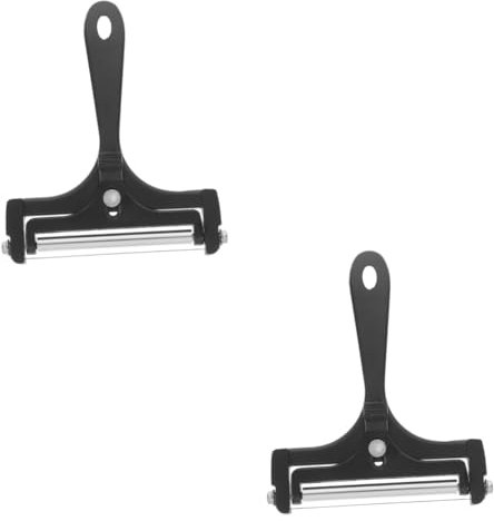 Alipis 2 Stück Käsehobel Cheeseits Werkzeug Butterhobel Küchenschneider Käseschneider Mit Draht Küchenhelfer Chef Käseschneider Küchenhobel Für Butter Edelstahl Schwarz