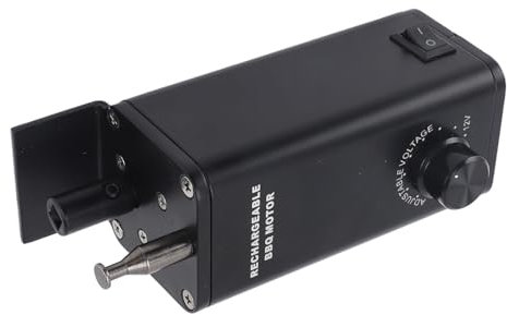 Reemplazo de Motor de Asador de CC Recargable de 10 W para Parrillas de Barbacoa - Motor de Parrilla Eléctrica de Aluminio, Motor de Parrilla Universal, Compatible con Accesorios