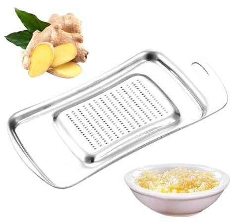 Rallador de jengibre, placa ralladora de acero, herramienta de cocina multifuncional, máquina de cortar jengibre, placa ralladora manual, cortador rallador de jengibre, molinillo manual de acero
