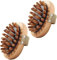 Meridian Lot de 2 brosses à pression anti-cellulite pour le corps, coussin d'air apaisant avec huiles essentielles en bois, brosse de massage méridienne, appareil de massage en bois naturel