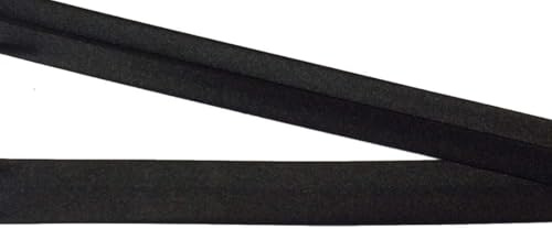 Großhandel für Schneiderbedarf 3 m Satinschrägband schwarz 20 mm vorgefalzt schwarz