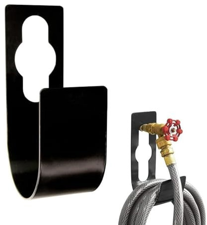 Heavy Duty Hose Pipe Holder for Wall – Garden Hose Holder Bracket, Wall Mounted Hose Hook Hanger – Weatherproof Garden Hose Storage & Tidy, Outdoor Hosepipe Holder