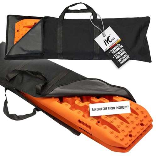 IYC4x4 Sandbleche Offroad Tragetasche – Anfahrhilfe & Bergehilfe für SUV, 4x4, Camping – Traktionshilfe Auto bei Sand, Schlamm & Schnee – Tragkraft t – Aufbewahrungstasche für Sandbleche