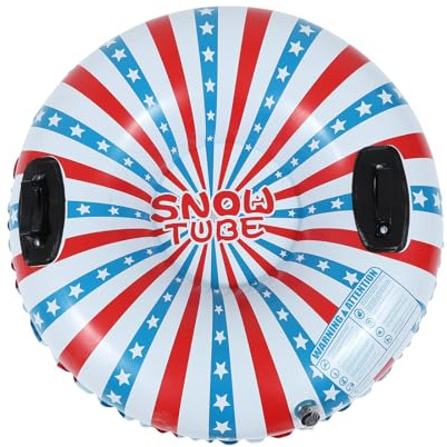 SUPVOX Cojín Inflable de Nieve Adultos 96 CM Trineo de PVC Resistente Base Antideslizante y Asas de Seguridad Juguete de Invierno para Deslizarse al Aire Libre