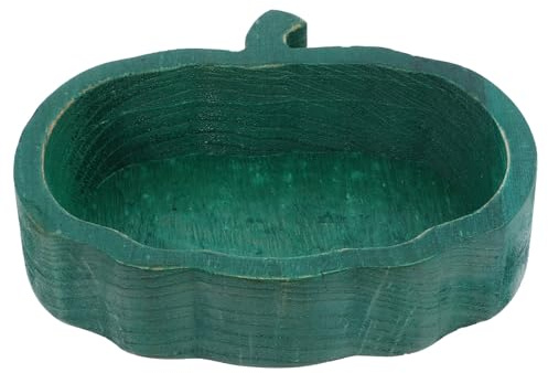 Veemoon Plateau en Bois Naturel de Citrouille Bol Multifonction pour Fruits et Desserts Assiette à Légumes Décorative Organisateur de Comptoir la Cuisine Plateau Snack Polyvalent