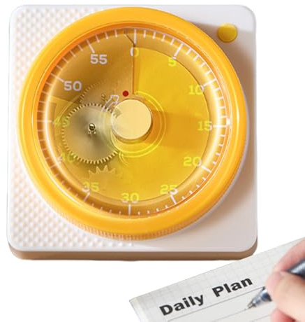 Timer per, 60 minuti, orologio meccanico magnetico silenzioso, timer da cucina, per lavarsi i denti, scuola, casa, frigorifero, sport, cucina
