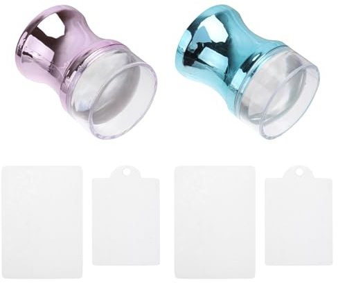 PLAFOPE Raschiatore per Unghie per Nail Art in Silicone e Abs Facile da Usare per Ottenere Stampe Precise, Set per Accessori Manicure