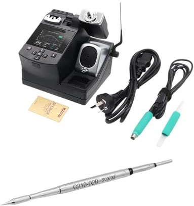 Precision Soldering Iron Station Kit with Digital LCD Display, 60W Auto Temperature Calibration, C210 Cartridge Compatible for Electronics Repair