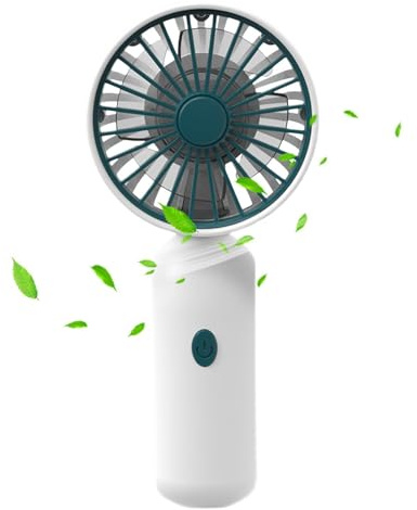 Ventilatore personale portatile, ventilatore a mano elettrico, USB a 3 velocità, potente ventilatore per viaggiare, dispositivo di raffreddamento per il posto di lavoro leggero silenc