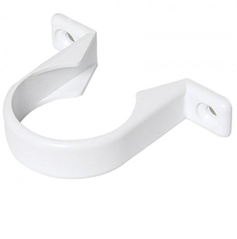 FLOPLAST Solvent White 40mm (43mm) Waste Pipe Clip - Bag of 5