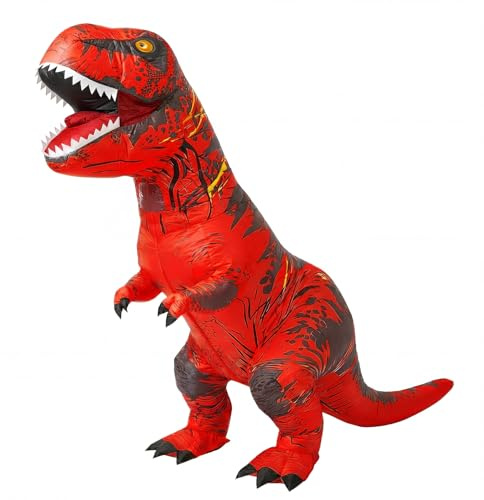 JASHKE Uppblåsbar dinosauriedräkt vuxen uppblåsbar trex-kostymer halloweenkostymer maskeradkostymer för vuxna