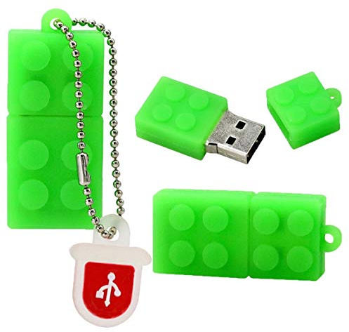 Pendrive 16GB USB - Flash Drive 16 GB - USB Stick 16GB - Mini Thumbdrive Storage (Green)
