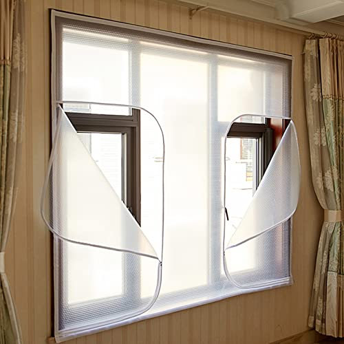 Thermal Insulated Curtain,Window Insulation Secondary Double Glazing Film Kit,for Waterproof,Windproof,Dust Proof,Soundproof,Supplied with Double Sided Tape,Covers (W*H:120x200cm/47x79in)