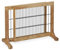 Relaxdays Absperrgitter, ausziehbares Schutzgitter, Treppe & Tür, HxB: 56x70-108 cm, freistehend, Kinder & Hunde, Natur