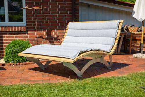 SCALANT Sonnenliege, Waldsofa mit Premium Auflage und Schutzhülle das Original 2-3 Personen I Außenliege, Himmelsliege, Relaxliege, Holzliege für den Garten, besonders stabile Ausführung