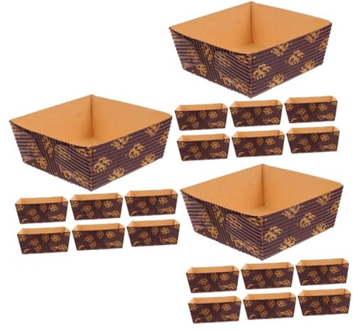 MAGICLULU 75stücke Backpapier Kastenformen Hitzebeständige Papierbackformen Für Brot Kuchen Und Desserts Stapelbar Lebensmittelecht Für Feiern Und Veranstaltungen