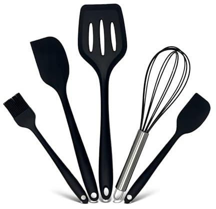 Spatule cuisine silicone - Lot de 5
