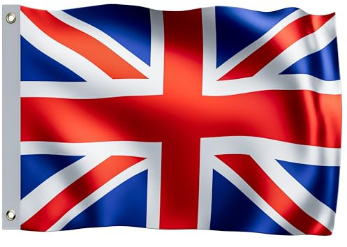 MONZANA® 150cm Union Jack Flag | Perfect for International Football & Other Sporting Events | Large 150x90cm 5x3ft | UK National Flag | Metal Eyelets | Indoor & Outdoor