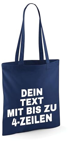 NIMAMA Tragetasche Jutebeutel Bedrucken Lassen - Mit Wunschtext personalisiert - Einkaufstasche als Geschenk für Damen und Herren selbst gestalten