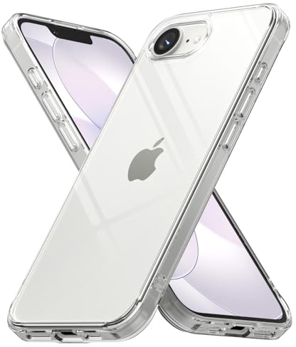 Ringke Fusion for iPhone 17e / 16e Case [Scratch-Resistant] Transparent Hard PC Back Cover with Shockproof TPU Bumper - Clear