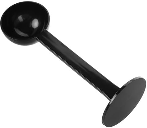 HIAKDOFT 2-in-1 Plastic Espresso Coffee Bean Measuring Scoop with Tamper Black Coffee Scoop for Ground Suitable for Espresso Machine Use