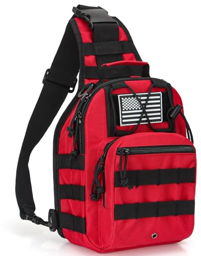 E-HORDE Sac à dos à bandoulière de premiers secours – Équipement EMS – Fournitures médicales d'urgence – Sac à bandoulière Molle – Sac à bandoulière robuste pour sports de plein air – Parfait pour le