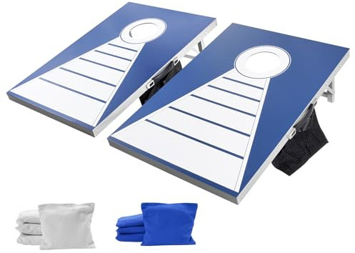 VEVOR Cornhole Spiel Set (915 x 610 x 255 mm) Cornhole-Spielbretter, tragbares Wurfbrett aus Aluminium, faltbares Cornhole-Spiel für Erwachsene, inkl. 8 Sitzsäcken, für Garten Hinterhof Strand