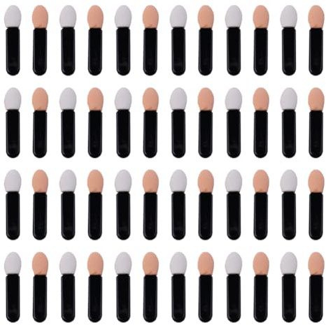 100 Pcs Mini Sponge Eyeshadow Brushes Small Foam Eyeshadow Applicators Eye Makeup Applicator Sticks Soft Eye Shadow Makeup Tools Portable Travel Cosmetic Applicators for Nail Art 4 cm