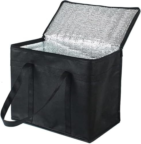 WSTELHH Große Kühltasche, 30 l, Thermotasche für Lebensmittel, isolierte Picknick-Lunch-Tasche, faltbare Kühlbox für Camping, Grillen, Einkaufen, mit Reißverschluss