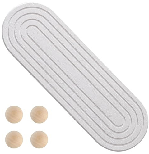 MIOYOOW Plateau de Salle de Bain, Plateau en Diatomées l'eau pour Évier, Porte-Savon de Comptoir, Tapis de Pierre Absorbante, Porte-éponge Absorbant l'eau avec 4 Patins en Bois pour Salle de Bain