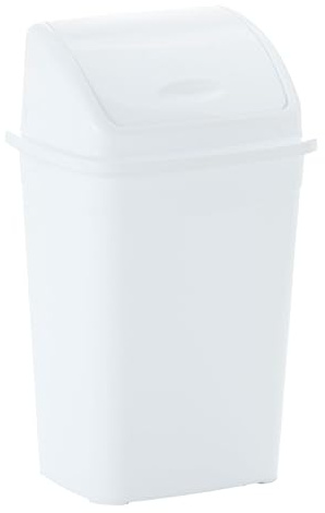 Maya Papelera con Tapa Basculante 50 Litros. Polipropileno Resistente. Ideal para HORECA y Hospitales.
