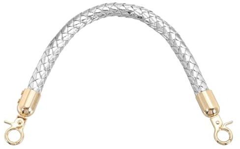 QUARKZMAN Tiras De Bolso Trenzadas 11.8 Pulgadas Asas De Bolso Plata
