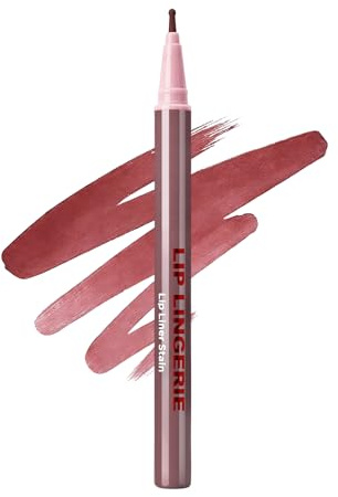 Erinde Flüssiger Lippenkonturenstift, Tattoo Lip Liner, Langanhaltend & Wasserfest, Wischfest, Hochpigmentiert, Präzise Lippenkontur, Feine Runde Spitze, Vegane Formel #007