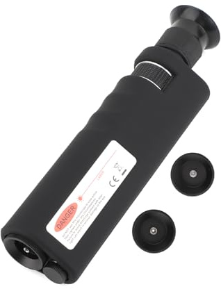 WSOLDMA Glasfaser Mikroskop Kabelinspektionsmikroskop, 400-fache Vergrößerung 1, 25/2, 5 Mm Adapter-Schnittstelle (FC/SC/ST/LC), Handheld-Glasfaser Inspektionsmikroskop für Bediener Ingenieure