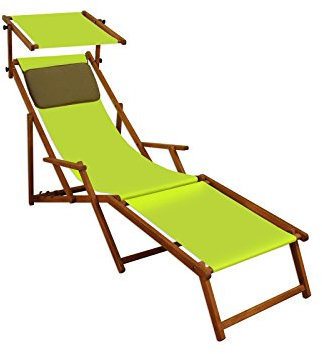 Sonnenliege Pistazie Liegestuhl Fußteil Sonnendach Kissen Holz Deckchair Gartenmöbel 10-306FSKD