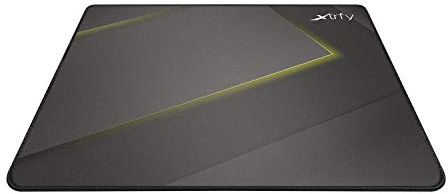 Xtrfy GP1, grand tapis de souris en tissu, (460 x 400 x 4 mm), excellente glisse, rebords cousus base antidérapante, lavable en machine, Noir