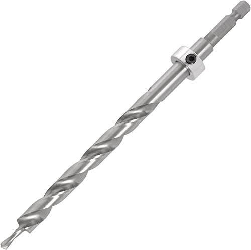 Trend HSS - Broca de agujero de bolsillo con vástago corto de liberación rápida y cuello de ajuste de profundidad, 9,5 mm, broca para maderas duras y maderas blandas, PH/DRILL/95QS