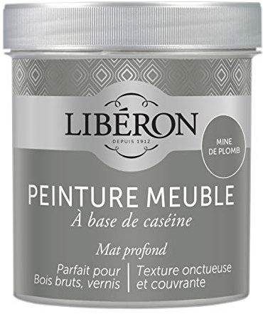 Libéron Peinture meuble à base de caséine, Mine de Plomb, 500 ML