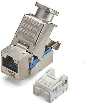 trueCABLE Geschirmte Cat6A Keystone-Buchse, werkzeuglos, PoE++ (4PPoE) 100 W, UL-gelistet, ETL-geprüft, ANSI/TIA-zertifiziert, modulare RJ45-Buchse, 12 Stück
